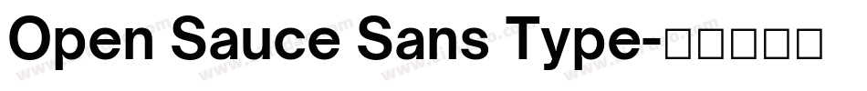 Open Sauce Sans Type字体转换